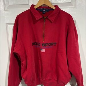 Polo by Ralph Lauren Men’s Zip-Up Red Sweater